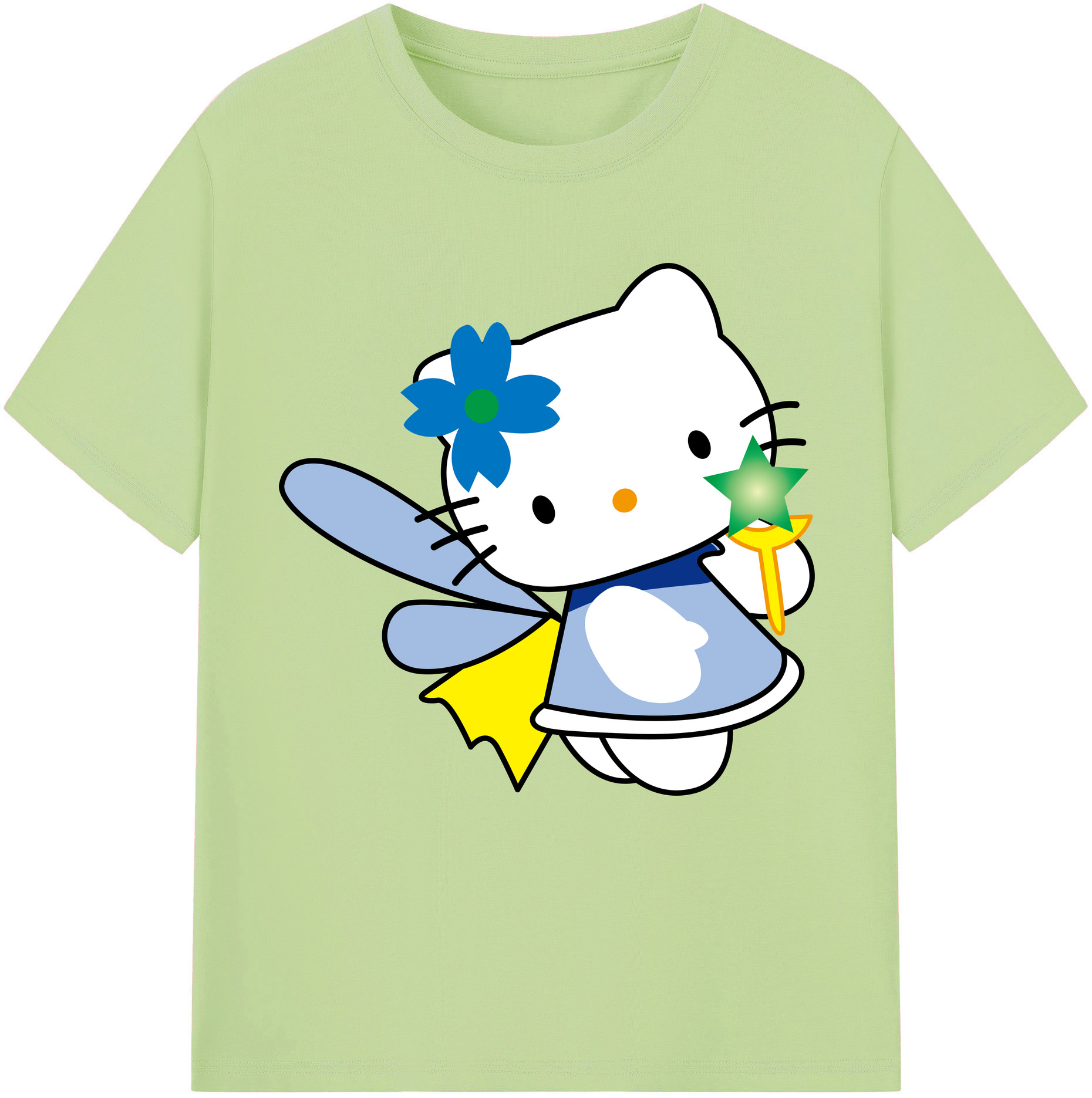 （画像用） Hello Kitty ハローキティ 綿100％半袖Tシャツ（フロントプリント）